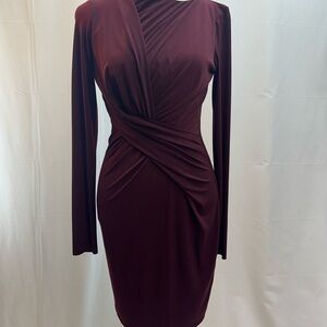 Bailey 44 Maroon Long Sleeve Dress S